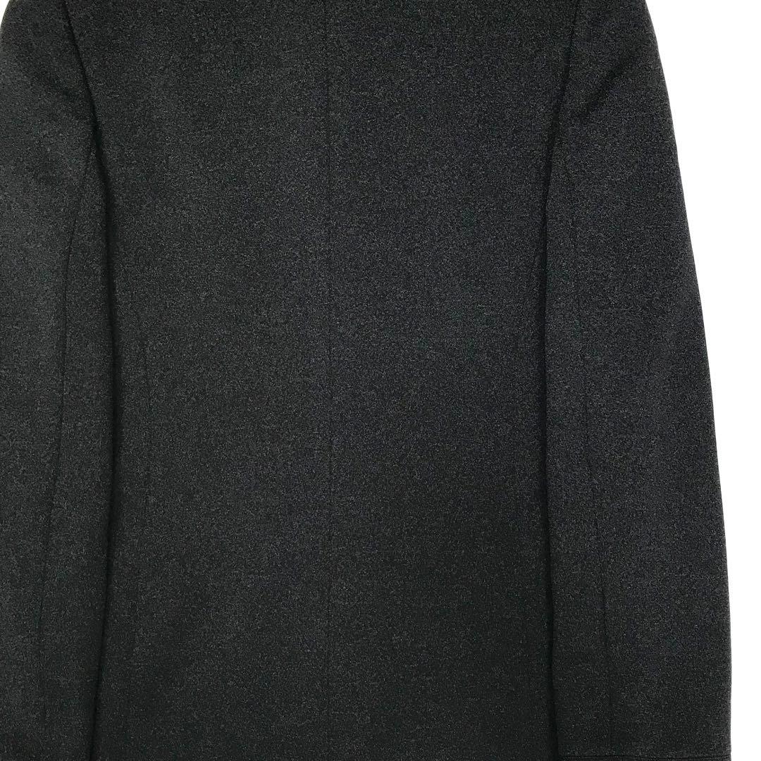 ジョルジオアルマーニ ステンカラーコート ブラック M ノーカラー イタリア製