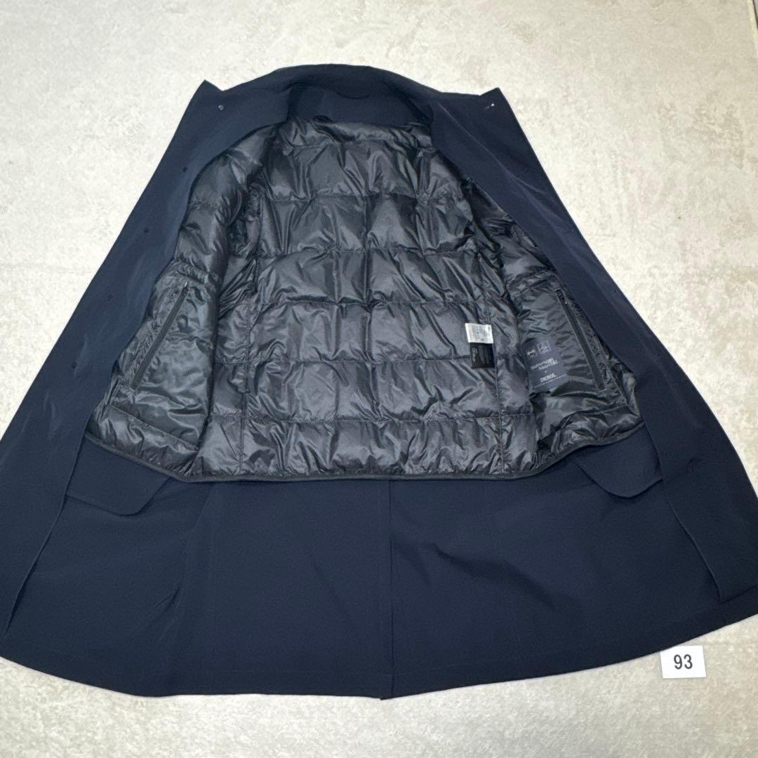 93 極美品　鎌倉シャツ　DICROS ステンカラーコート　ネイビー　46 M