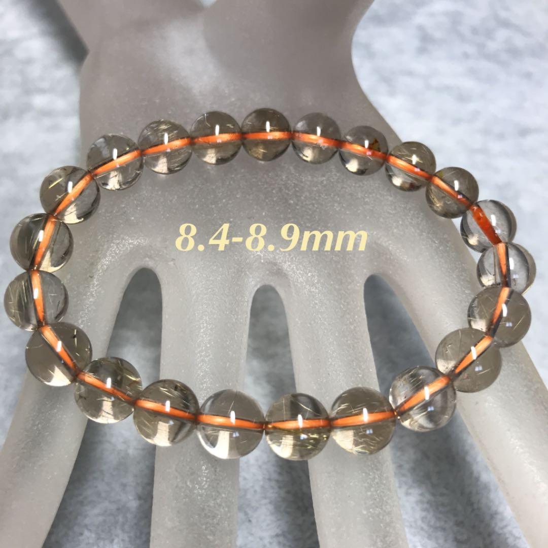 G40☆特選一品☆金運✴︎財運の象徴【8.4-8.9mmゴールドルチルクォーツ