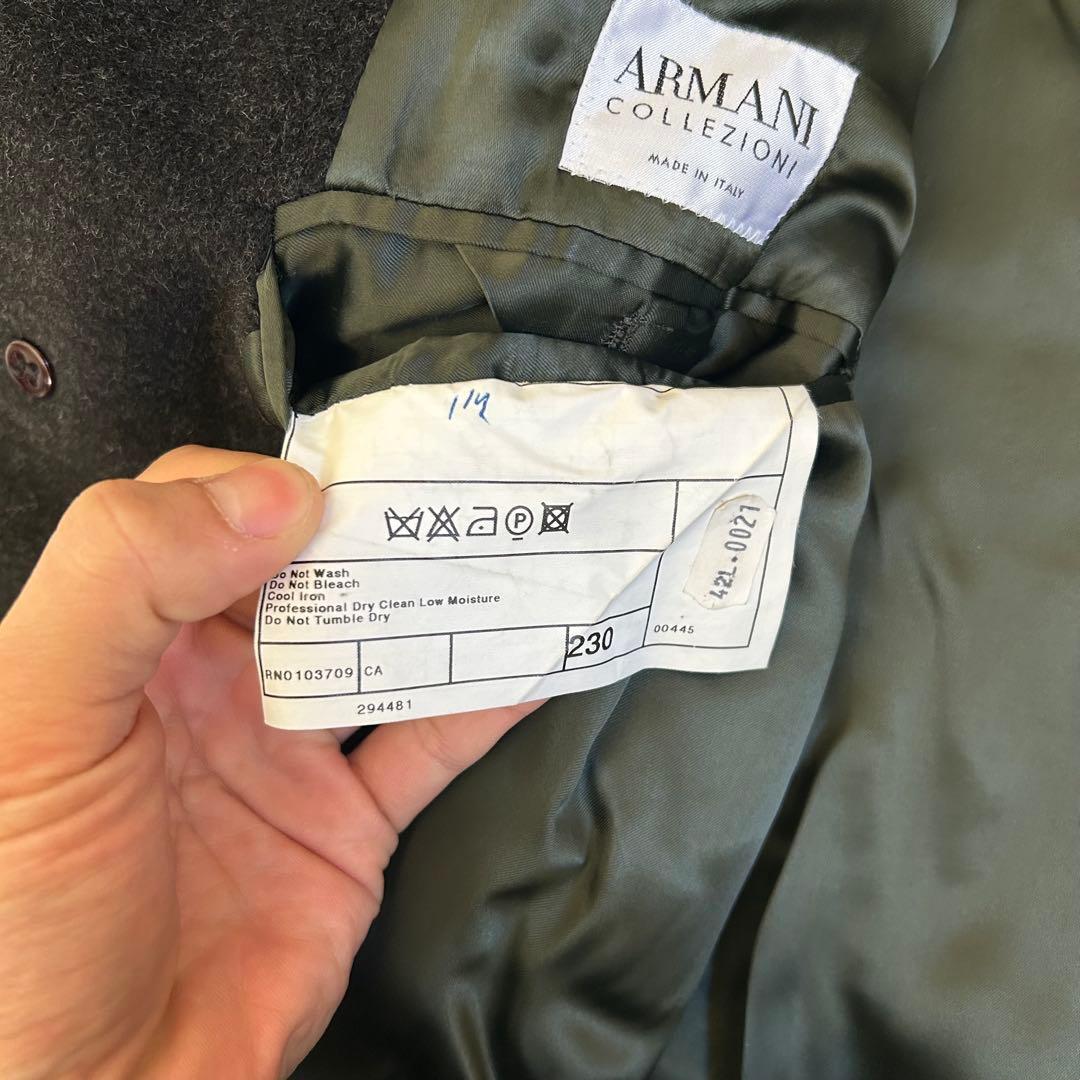 ARMANI COLLEZIONI カシミア混 スーパーロングウールコート