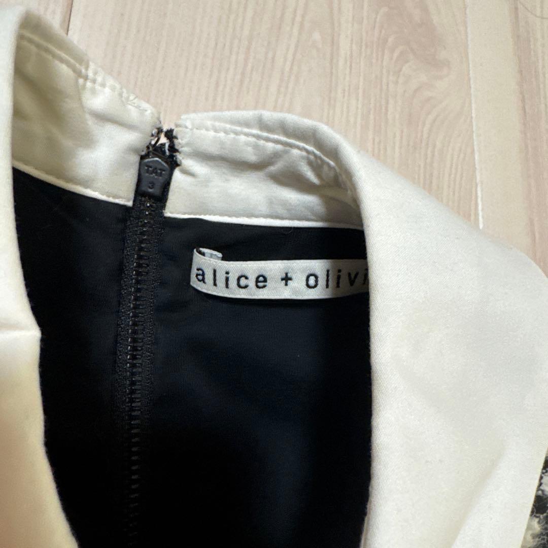 alice + olivia ノースリーブミニワンピース ツイード　千鳥格子