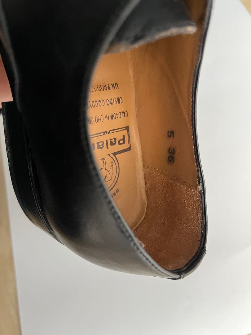 palanco パランコ　革靴　ストレートチップ　36 22.5cm ブラック