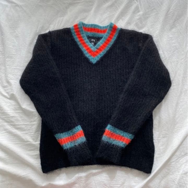 Stussy 22aw MOHAIR TENNIS SWEATER L108909798 - トップスお 得 な