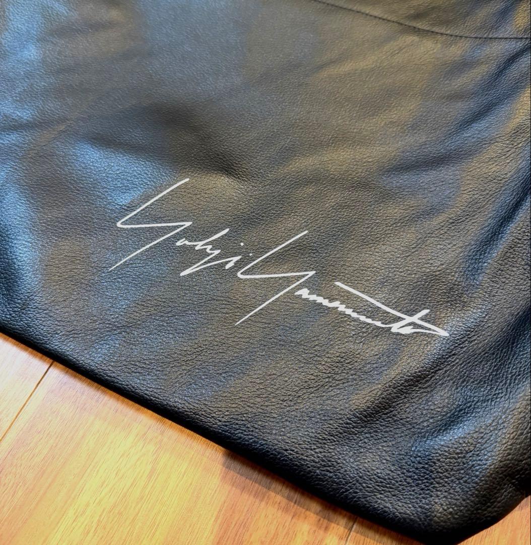 【新品未使用】ヨウジヤマモト ファスナー付き レザーショルダーバッグ