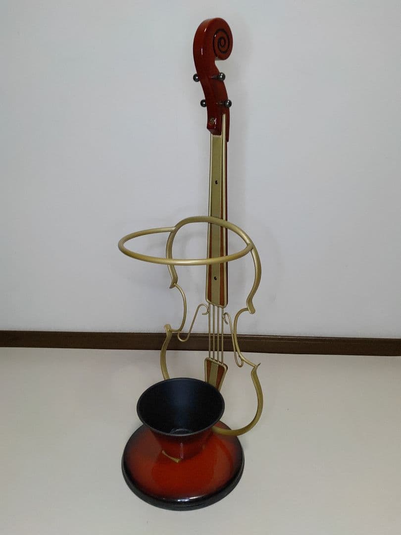 傘立て バイオリン ヴァイオリン レインラック 玄関収納 水受け 楽器調家具