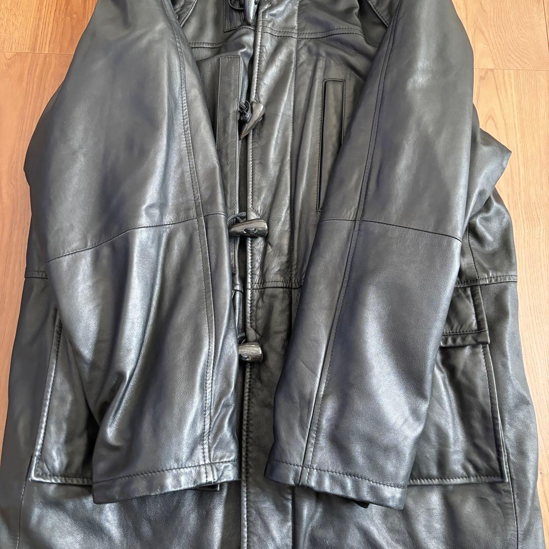 美品 BURBERRY LONDON イタリア製 レザー ダッフルコー