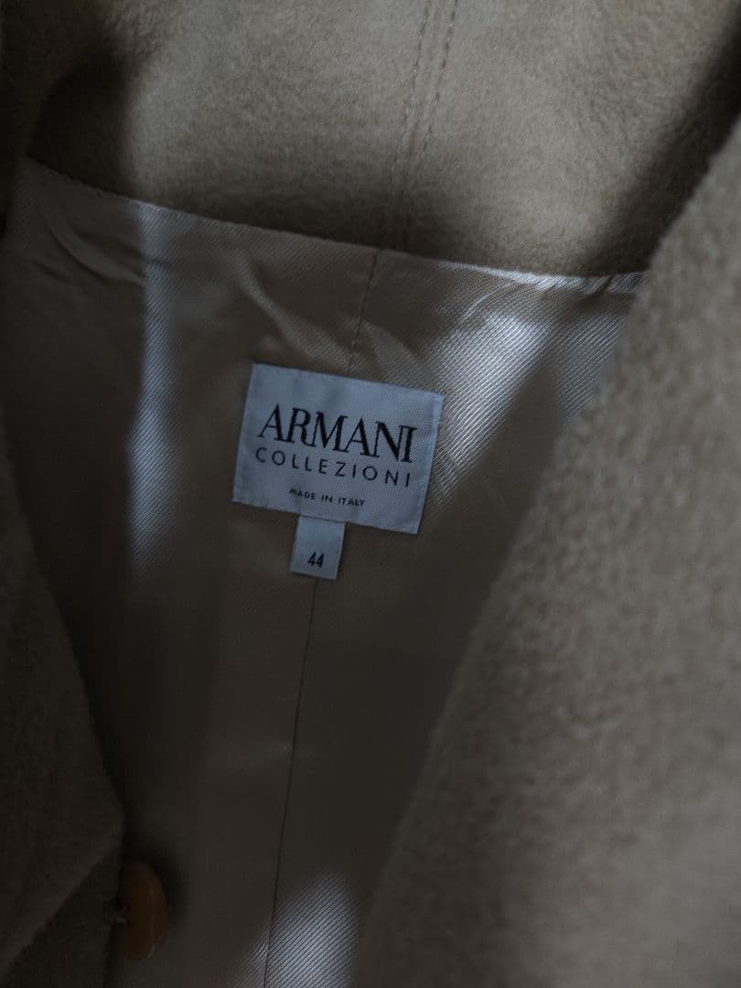 ARMANI 高級ロングコート 美品 30万 カシミヤ混 キャメルベージュ