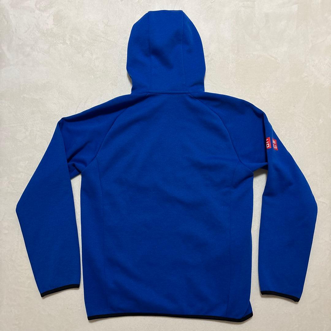 ユニクロ UNIQLO 錦織圭 パーカー スウェット ロゴ ブルー M - メルカリ