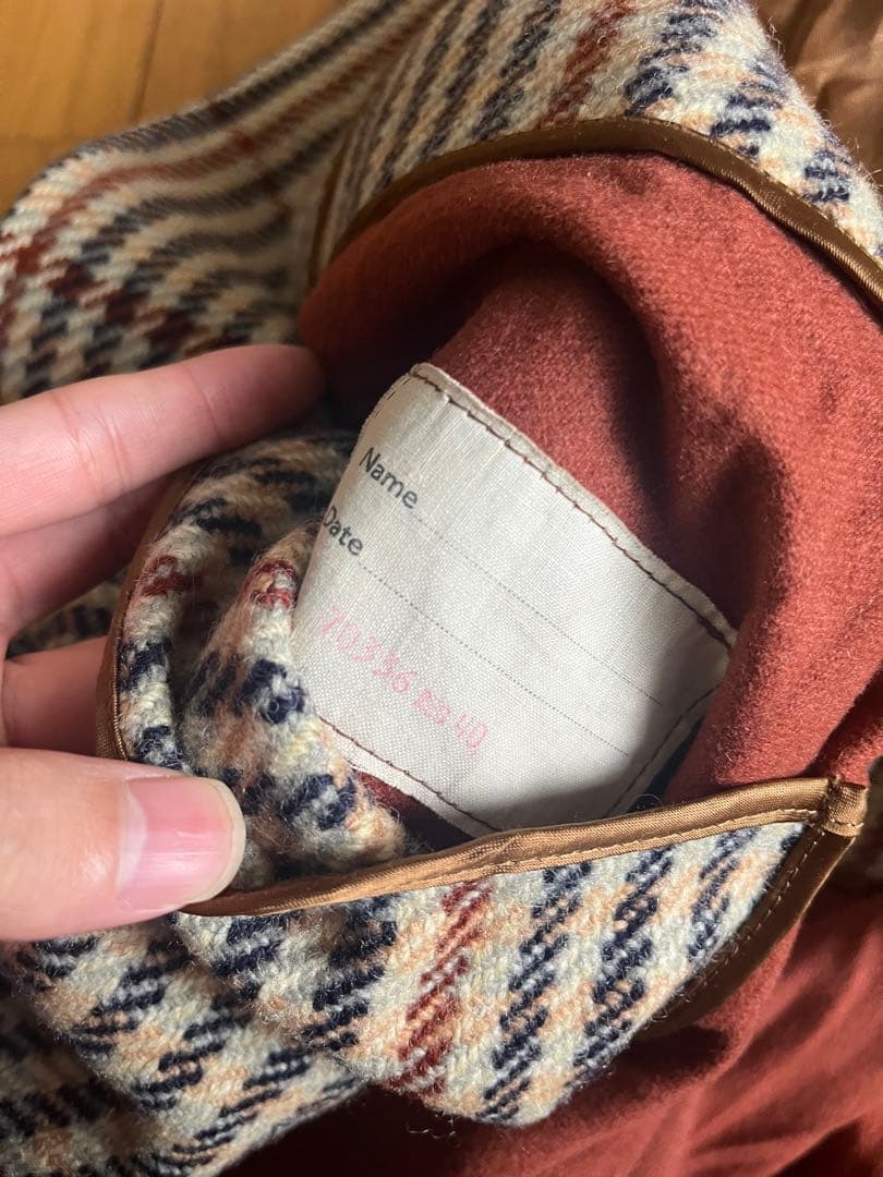 アクアスキュータム チェック ツイード ツィード コート ジャケット ウール