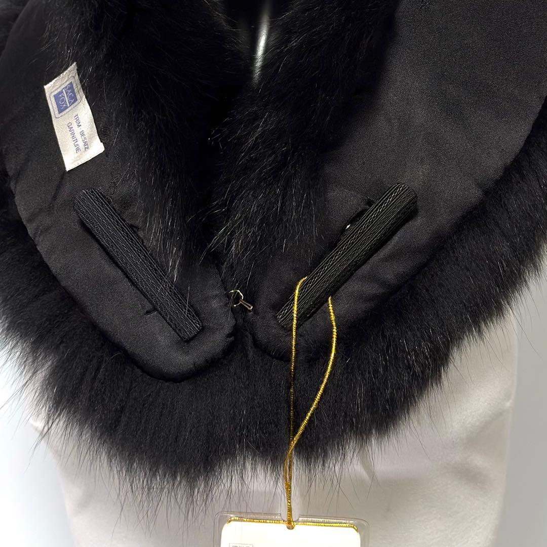 【麗影】SAGA FOX サガフォックス リアルファーショール 高級 ブラック