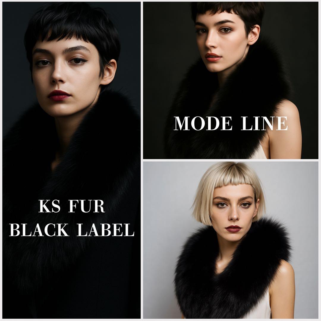 【麗影】SAGA FOX サガフォックス リアルファーショール 高級 ブラック