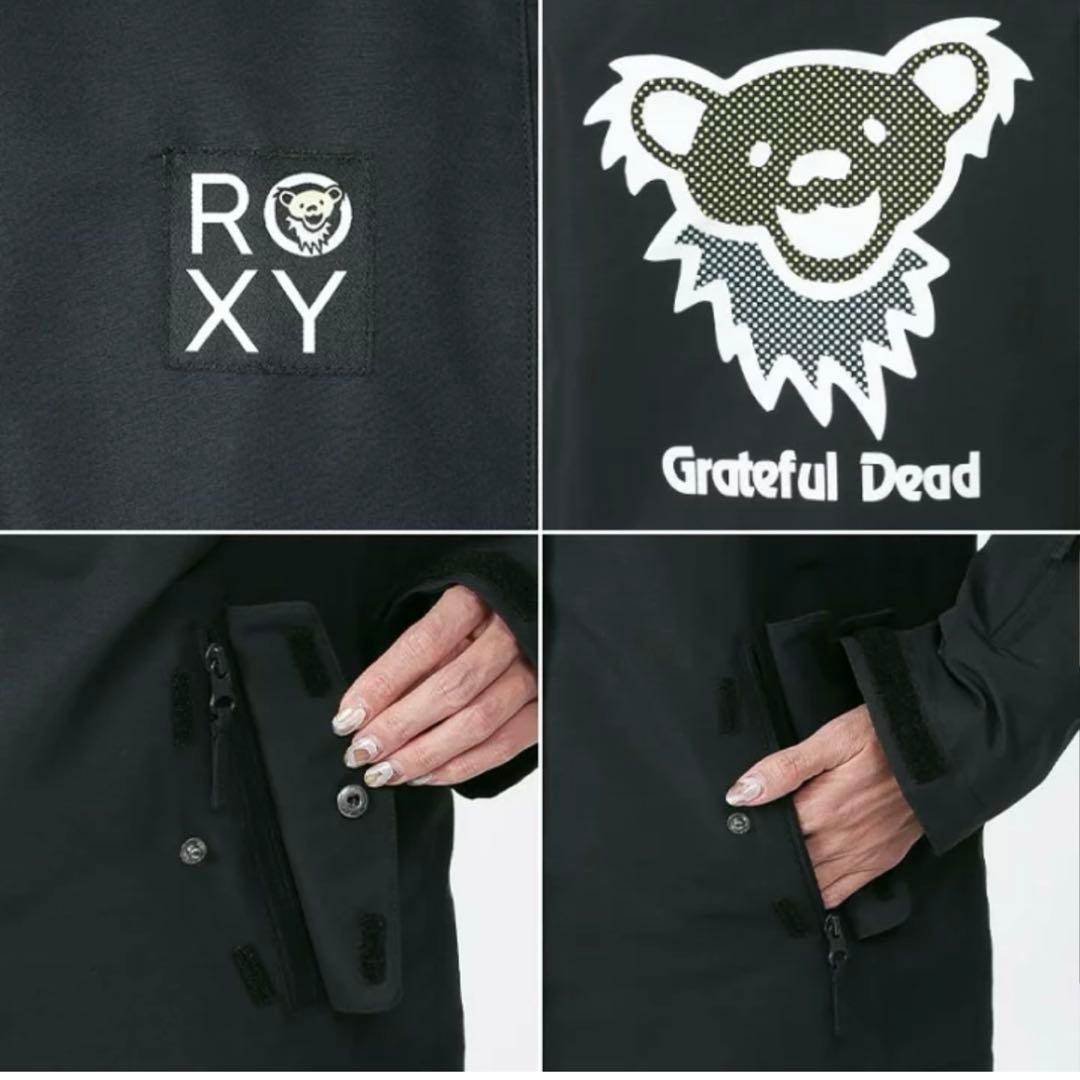 新品未使用　ロキシー×グレイトフル・デッドコラボ　スノボーウェア　ブラックM