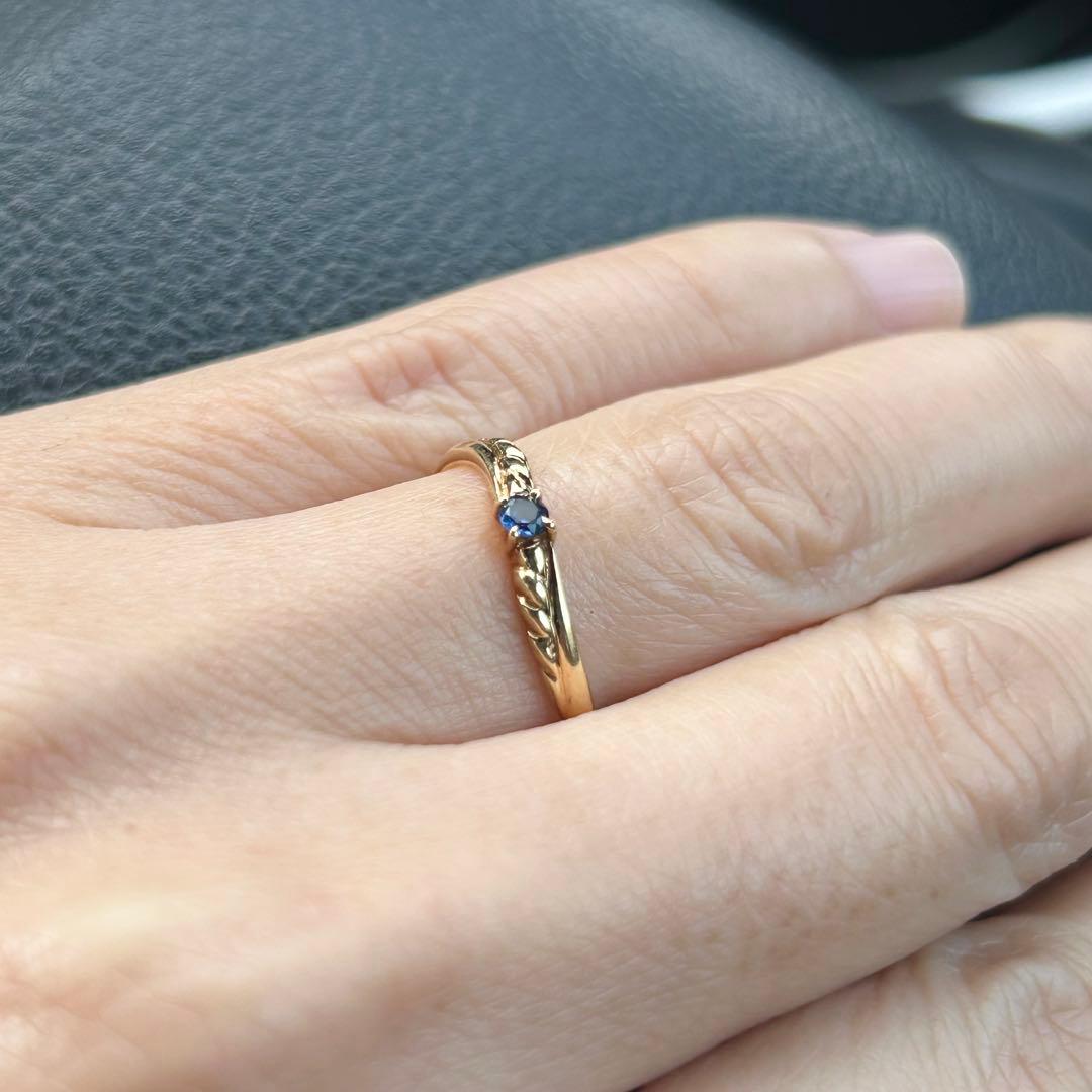 K18 サファイア　リング　指輪　18金
