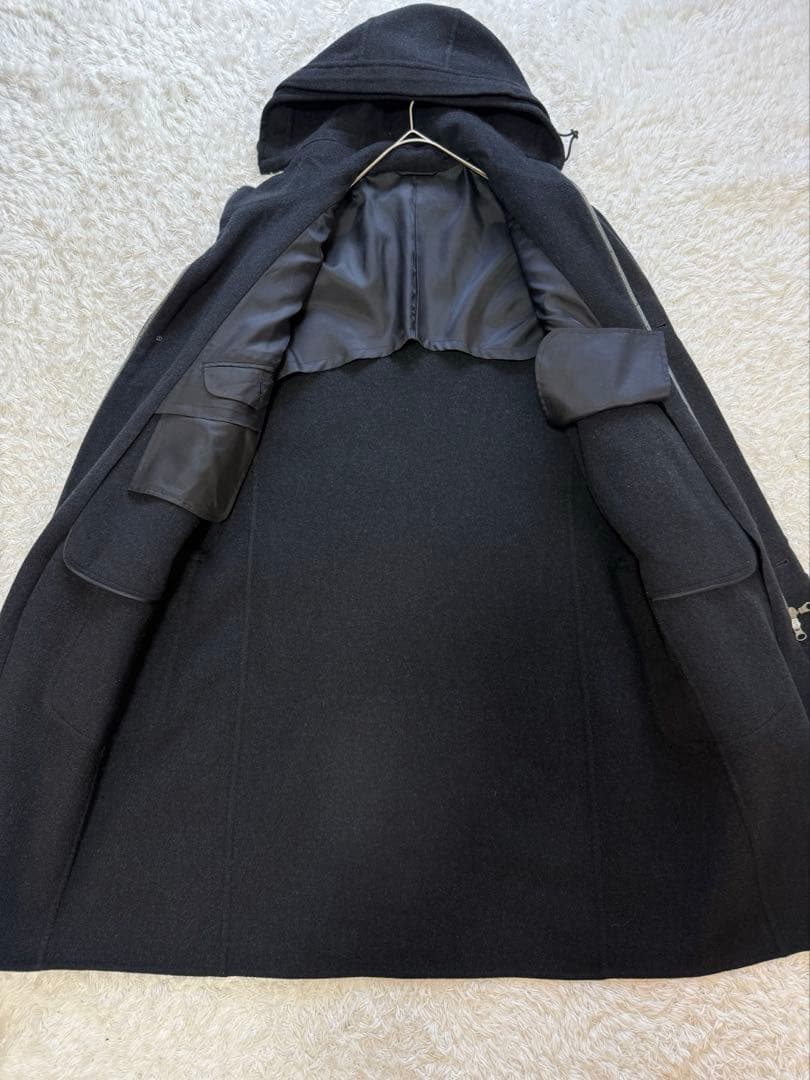 ★ヨウジヤマモト★カシミヤ★ステンカラーコート★フード取外し可能◎2way★