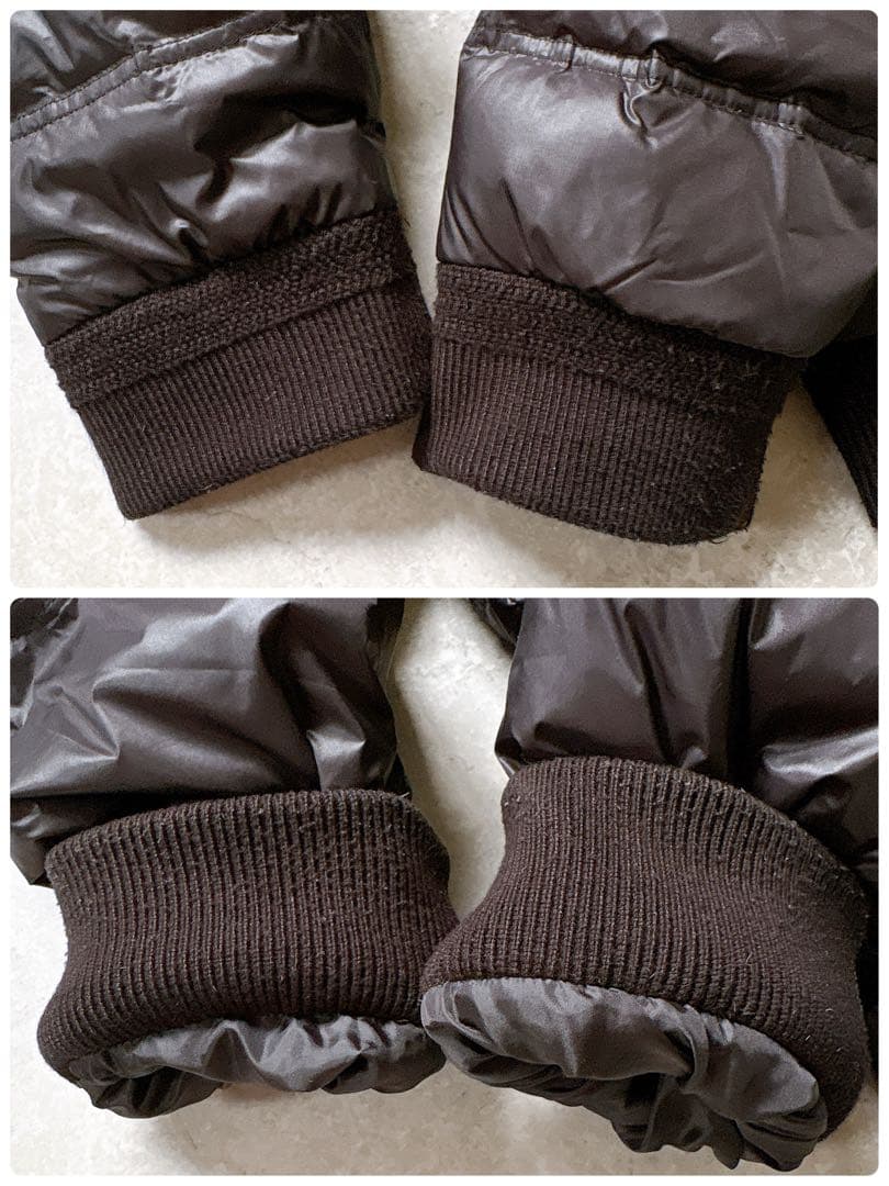 美品✨バーバリー　ノバチェック　ファー付フード 黒 ダウンジャケット　XL