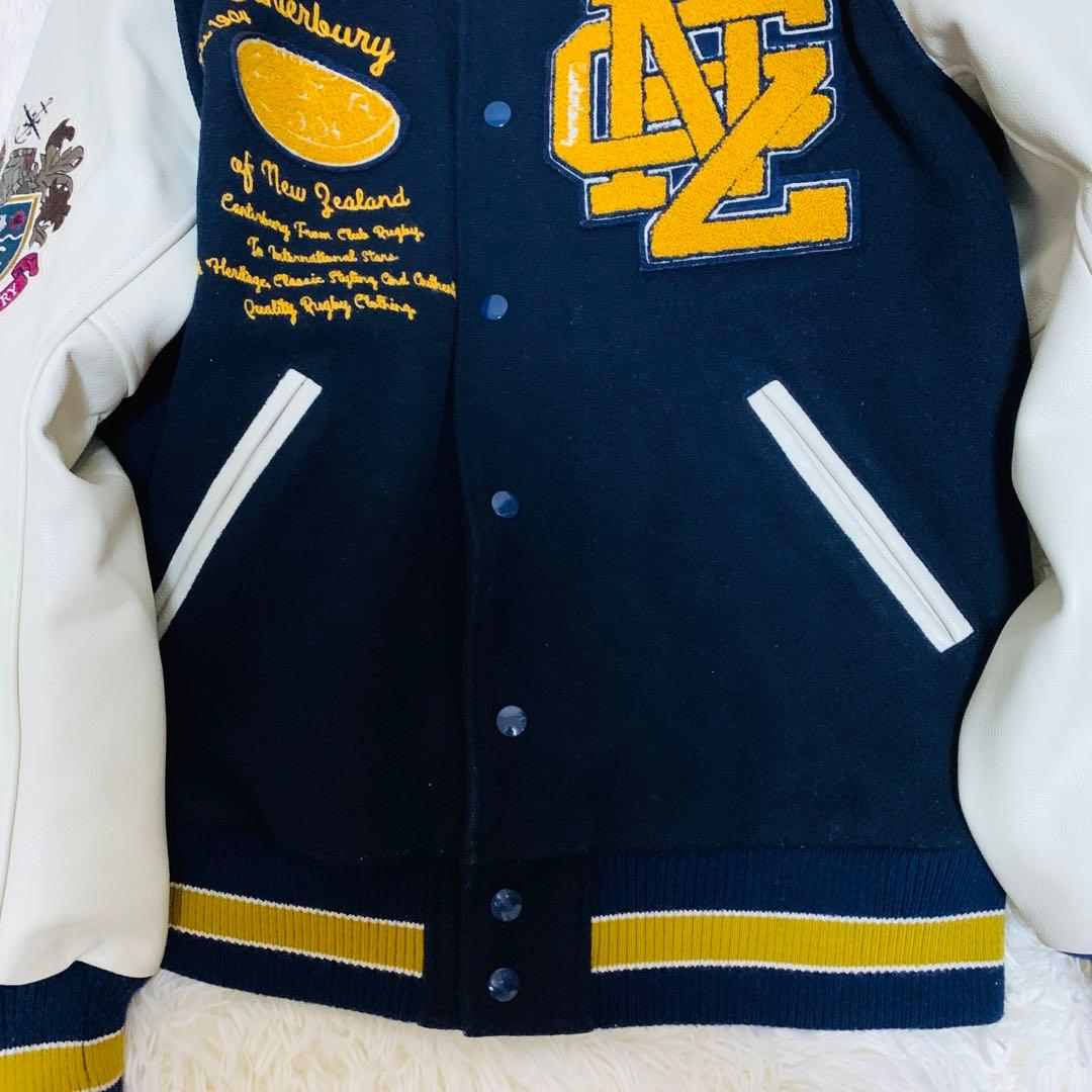 カンタベリー スタジャン レザー袖 牛革 スタジアム L ヴィンテージ