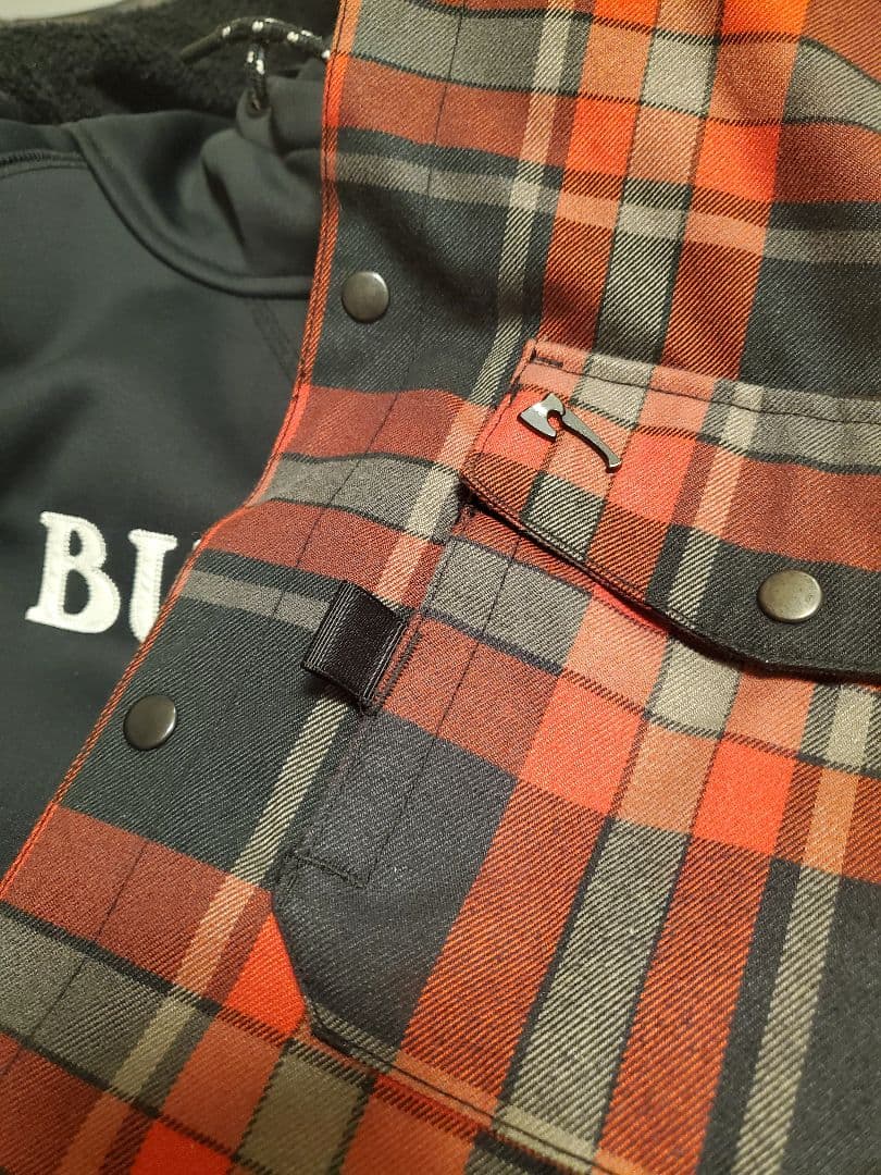 686　バートン　 上下 ３点セット　チェック　デニム柄　パーカー　スノーボード