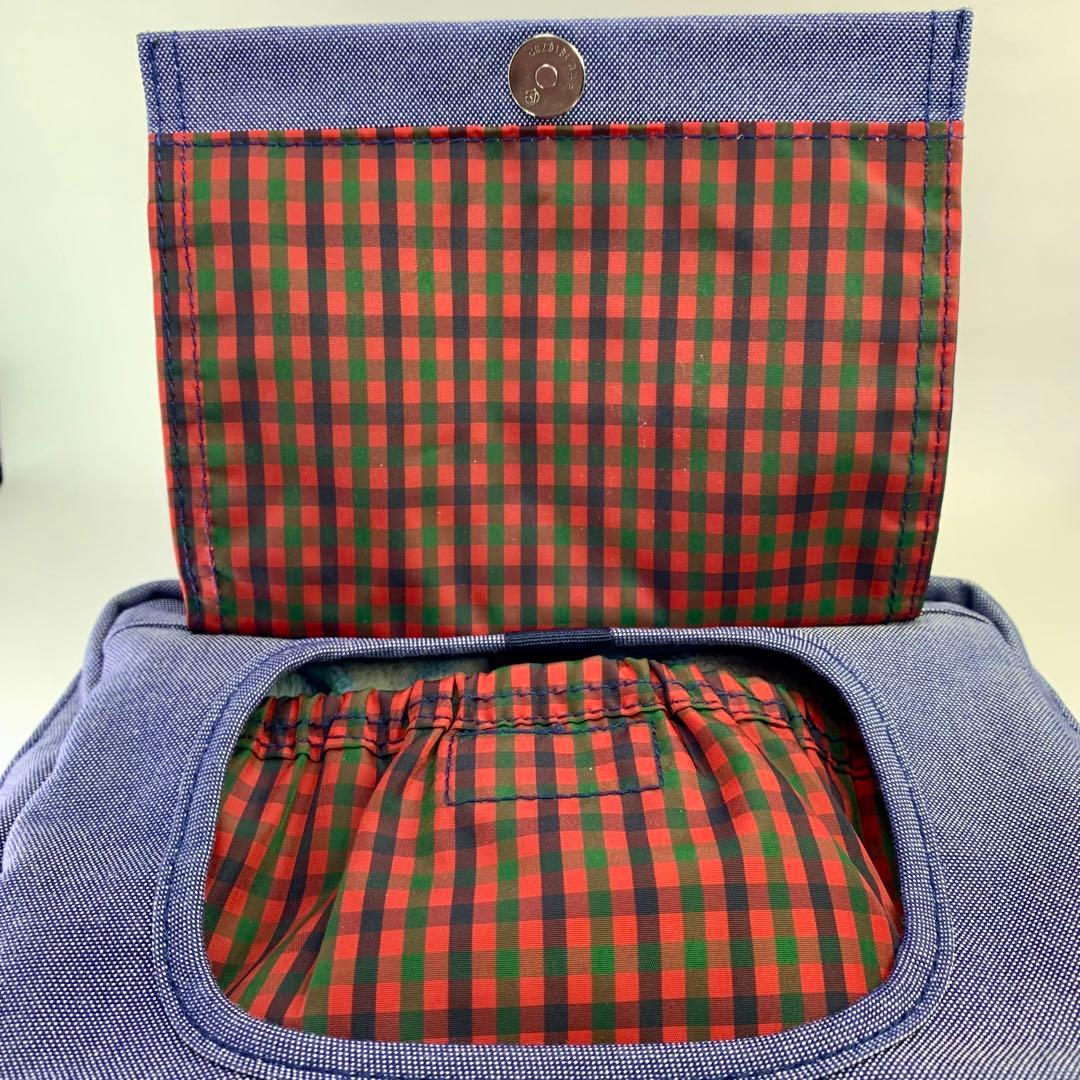 ファミリア familiar おむつポーチ デニム生地 クマちゃん 刺繍