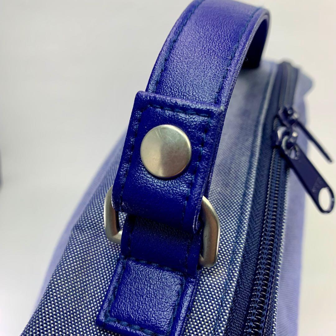 ファミリア familiar おむつポーチ デニム生地 クマちゃん 刺繍