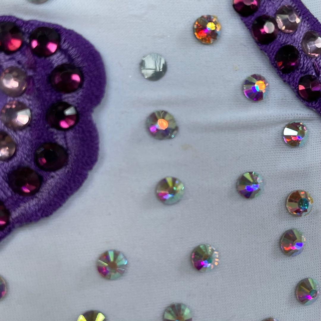 社交ダンス ラテンダンス ドレス衣装 レース 白 紫 S1121 - メルカリ