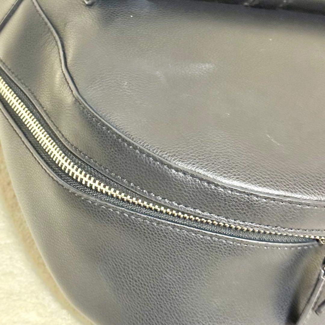 廃盤品 アニエスベー リュック レザー b.ロゴ プレート 黒 本革