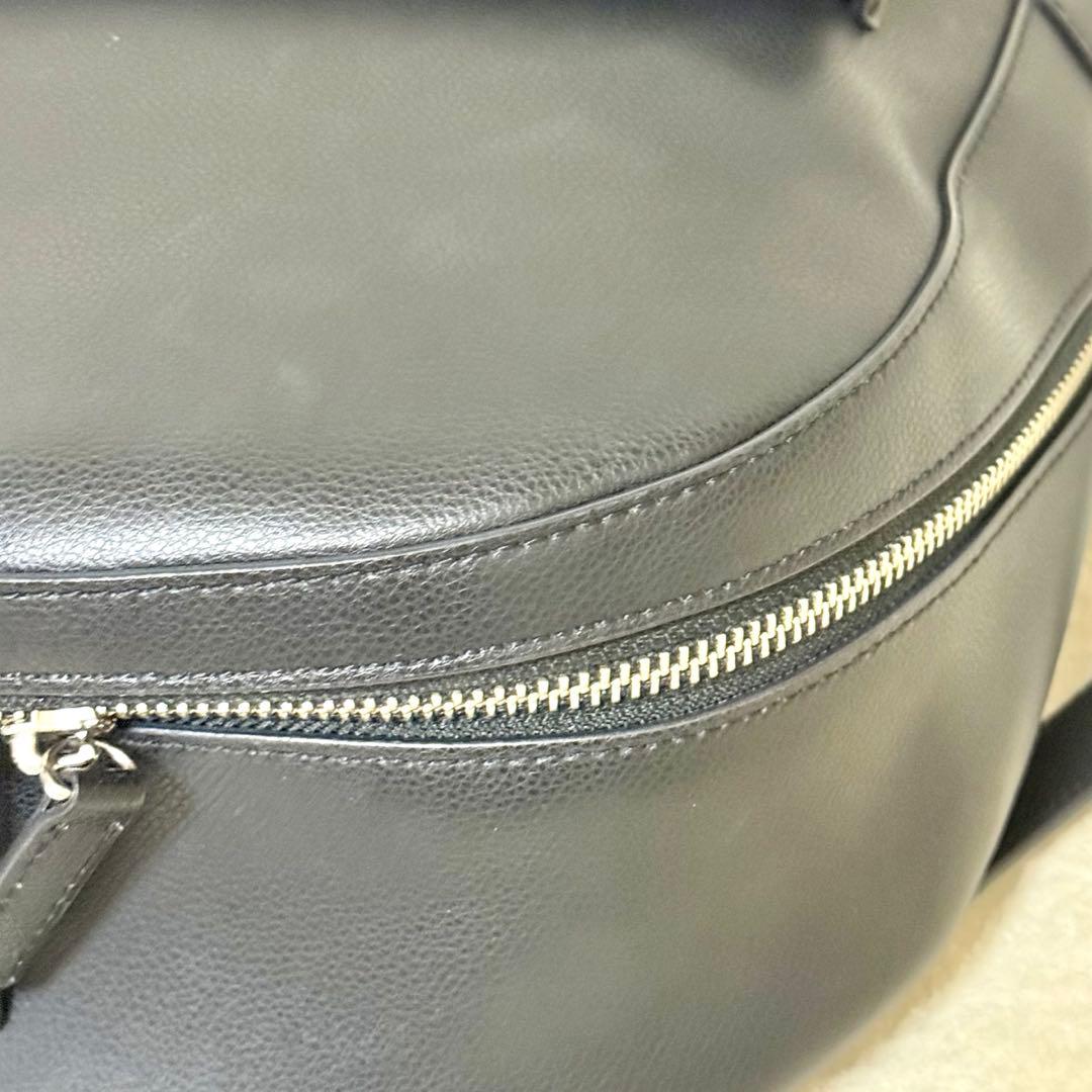 廃盤品 アニエスベー リュック レザー b.ロゴ プレート 黒 本革