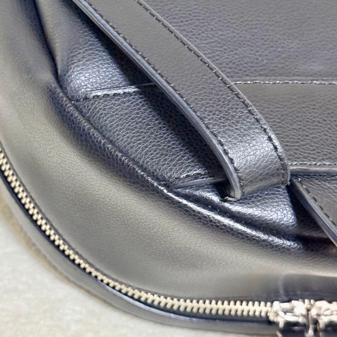 廃盤品 アニエスベー リュック レザー b.ロゴ プレート 黒 本革