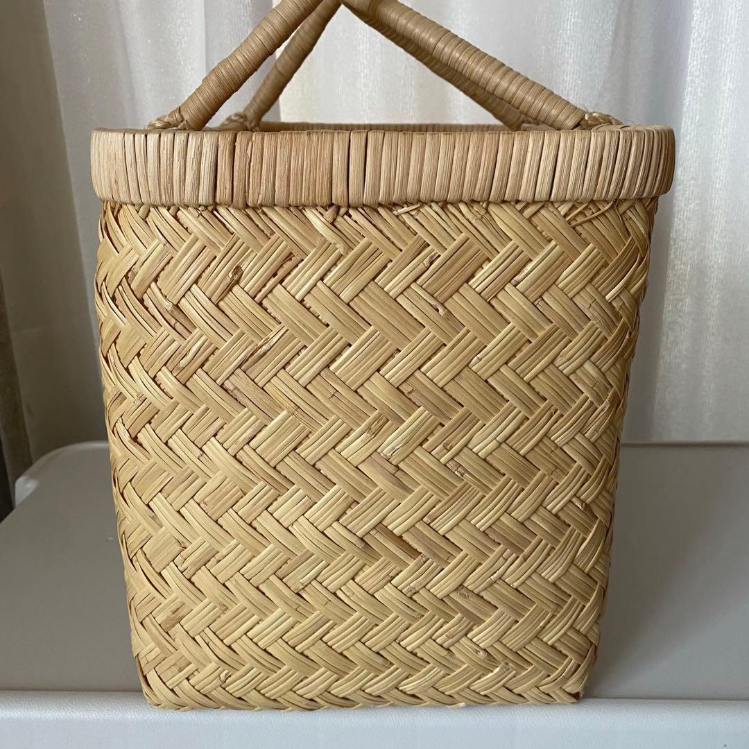 岩手県 鳥越竹細工　市場かご　スズ竹　尺4