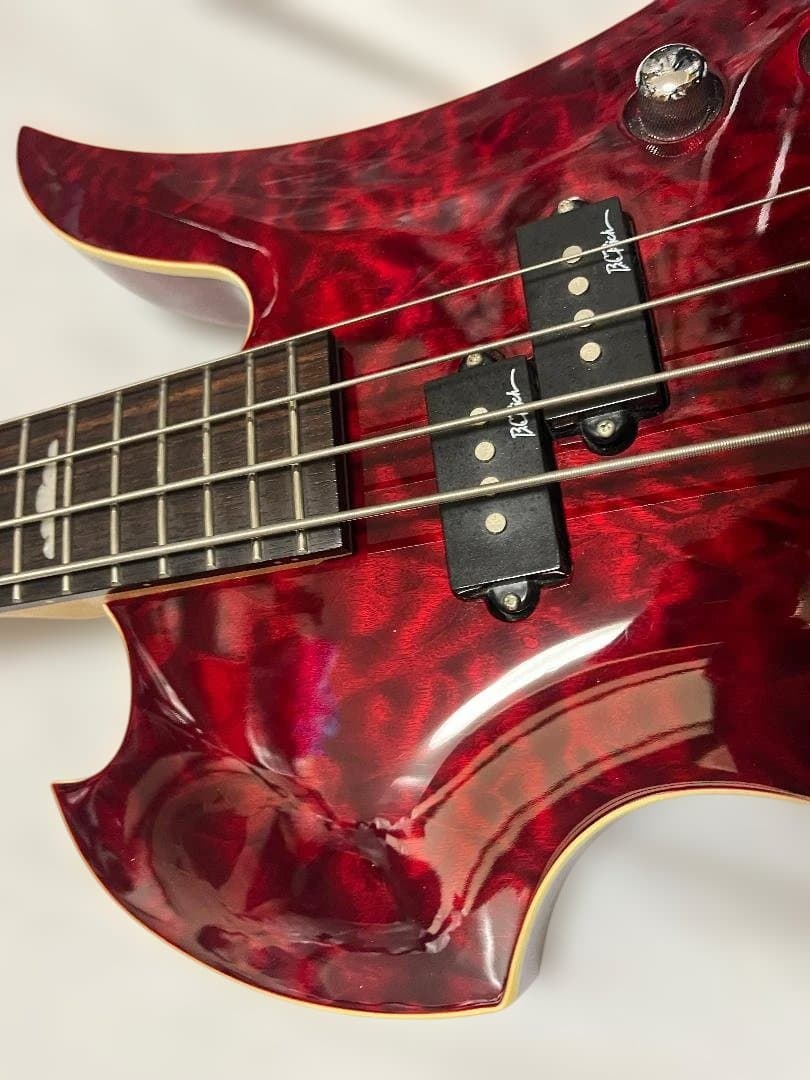 B.C.Rich モッキンバードベース　シースルーレッド　Masterpiece