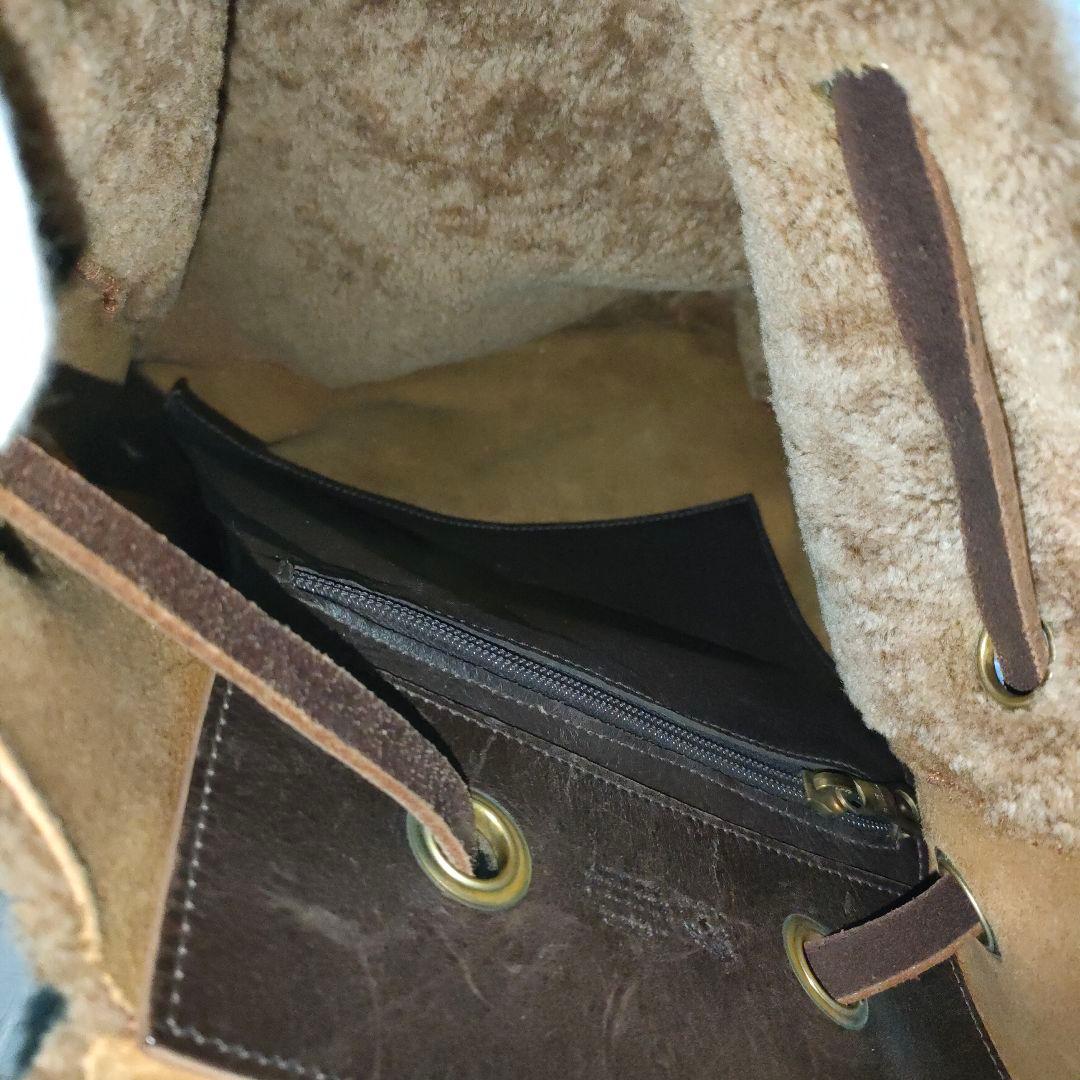 【さぼさぼ】IL BISONTE　イル ビゾンテ　リアルムートン　リュック