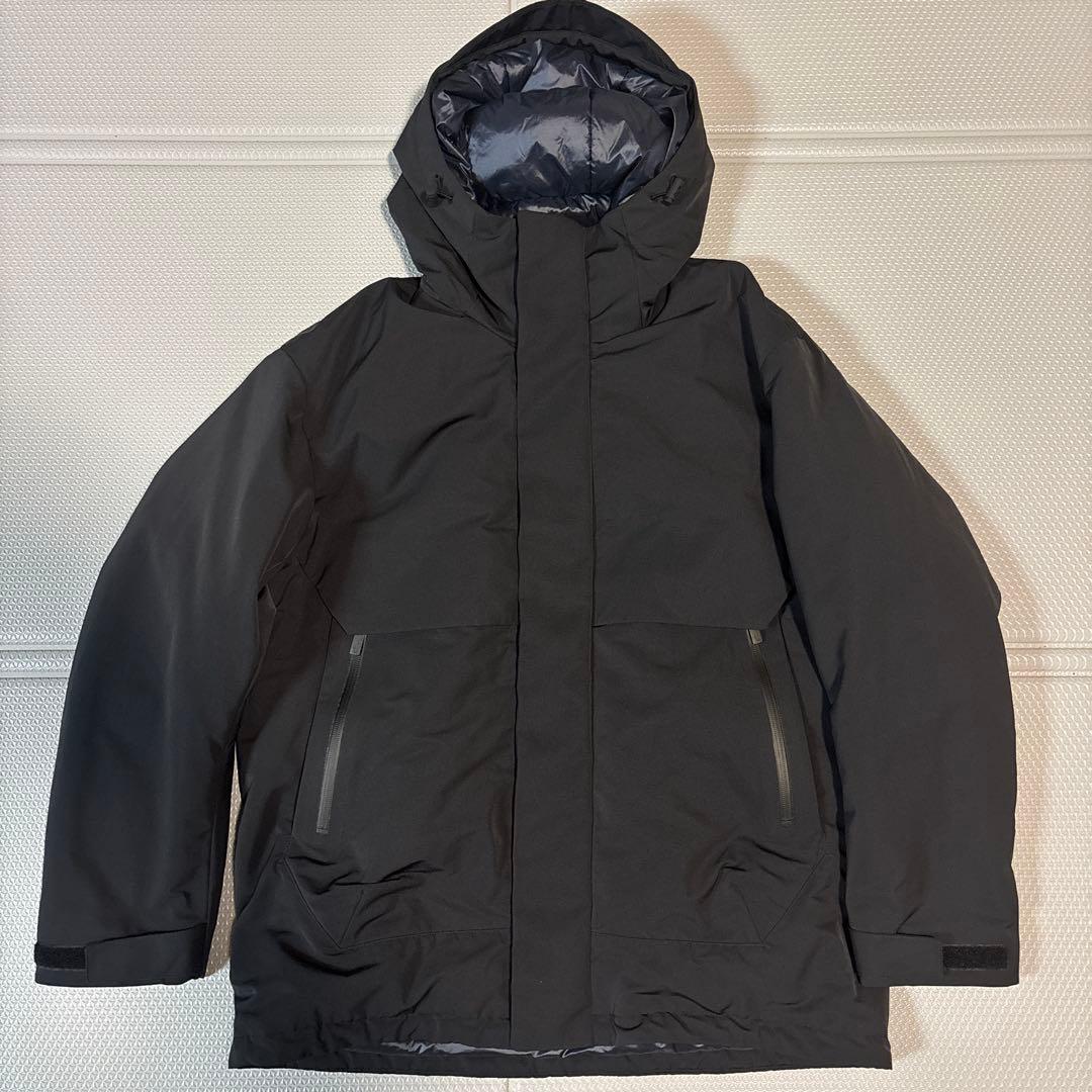 ユニクロUNIQLOハイブリッドダウンオーバーサイズパーカ S ブラック