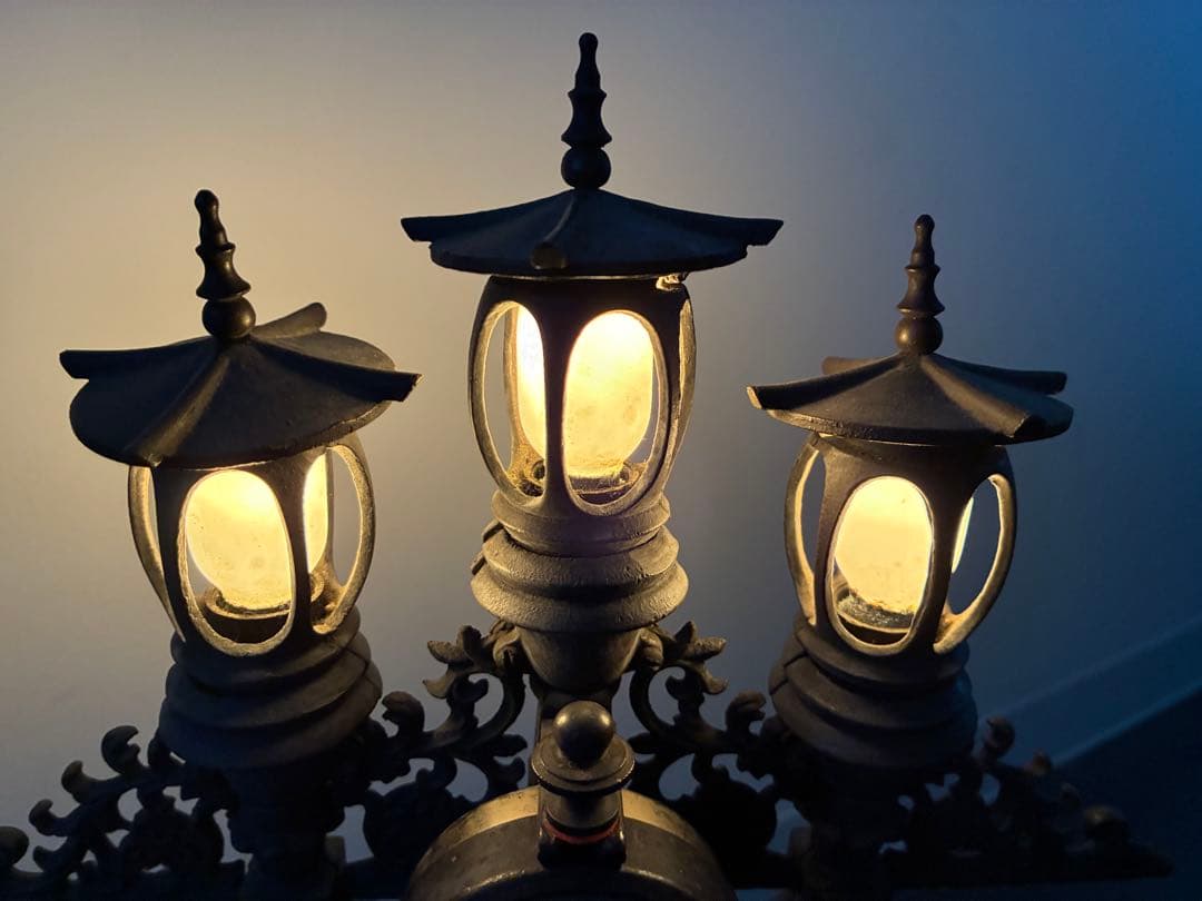 【東京市道路元標•日本橋•完成記念】アンティーク テーブルランプ 時計付き