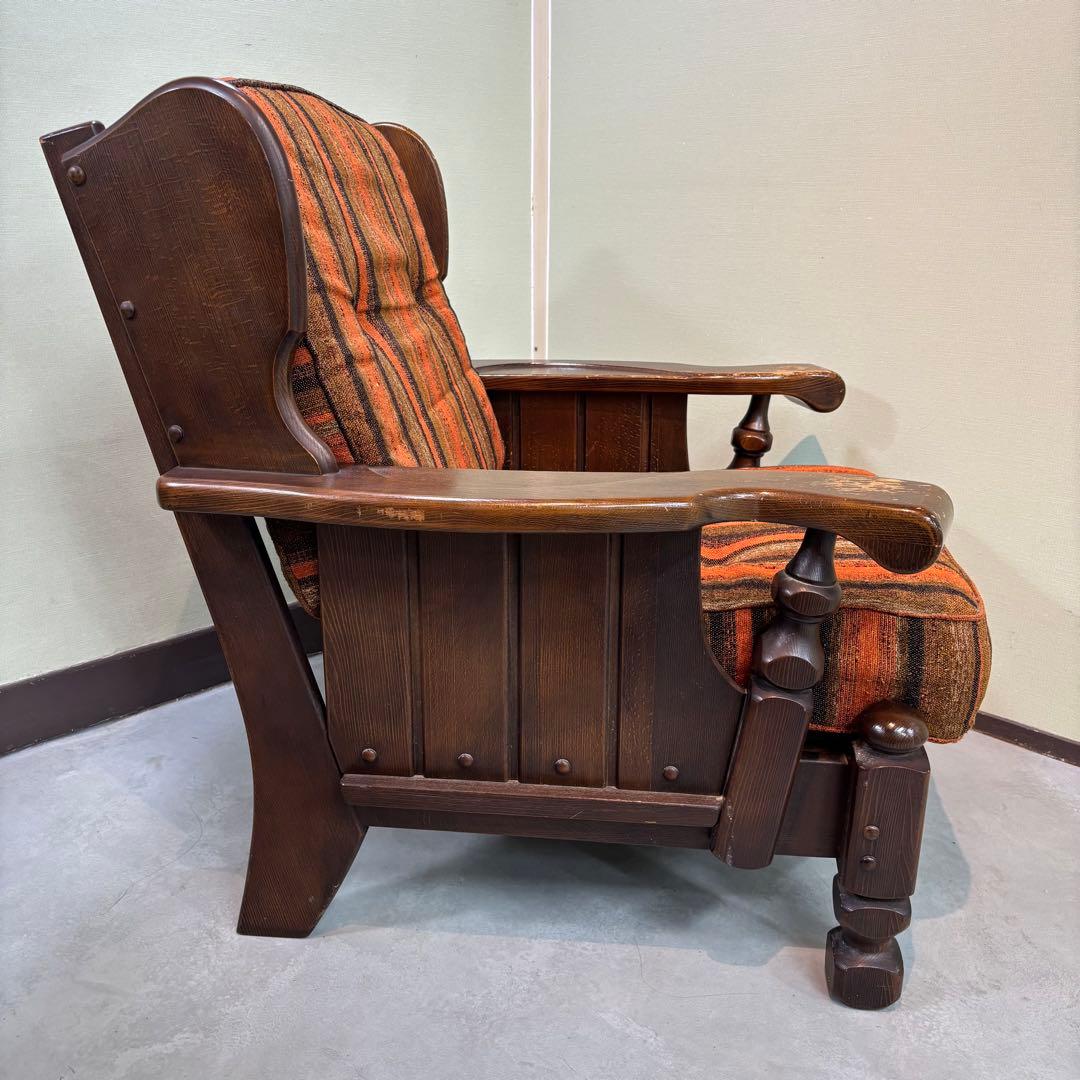 【オールドカリモク】 / 1人掛けソファ 　木製アームチェア