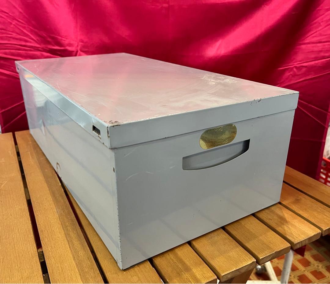 【アンティーク】スチール書類ケース インダストリアル 昭和レトロ 道具入れ