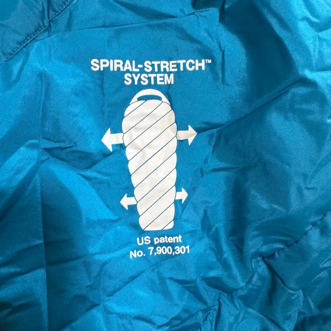 極美品モンベル　スパイラルホロウバッグ＃3シュラフ寝袋バルサム　ブルーグリーン