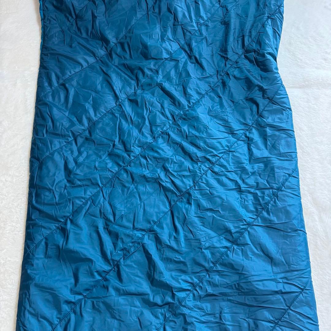 極美品モンベル　スパイラルホロウバッグ＃3シュラフ寝袋バルサム　ブルーグリーン