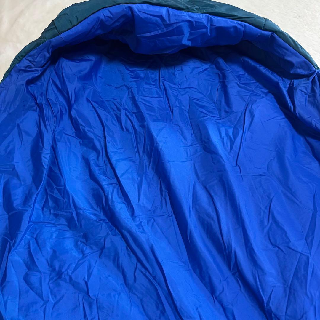 極美品モンベル　スパイラルホロウバッグ＃3シュラフ寝袋バルサム　ブルーグリーン