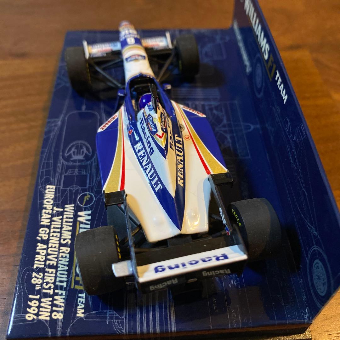 ジャック・ビルヌーブ 直筆サイン色紙 & ウィリアムズ・ルノー FW18 初