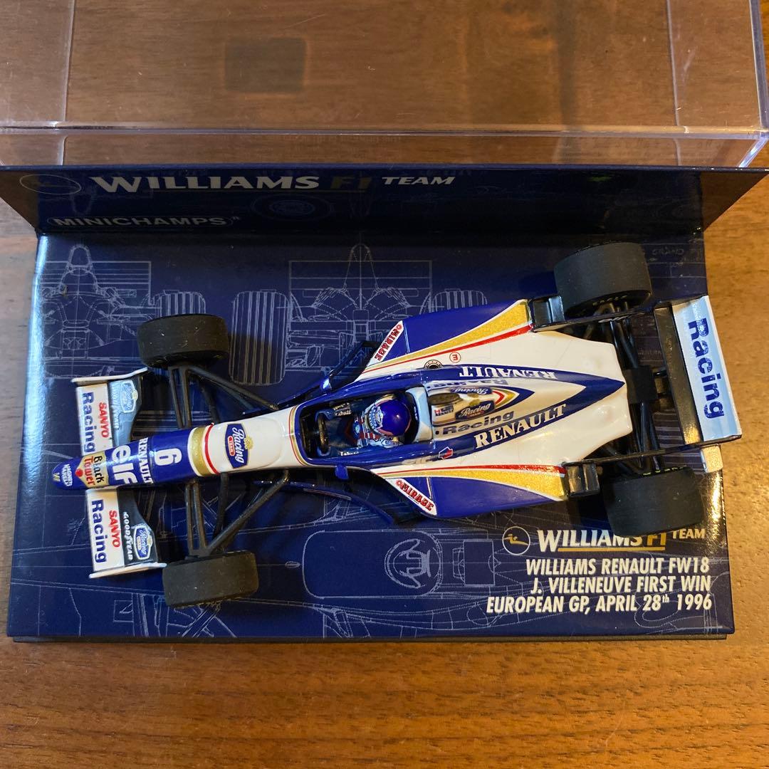 ジャック・ビルヌーブ 直筆サイン色紙 & ウィリアムズ・ルノー FW18 初