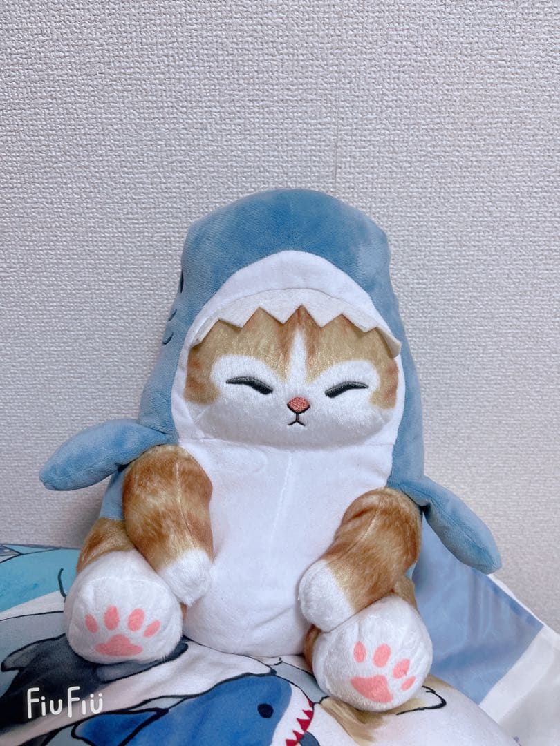 サメにゃん モフサンド ぬいぐるみ 収納ボックス クッション 新品未使用