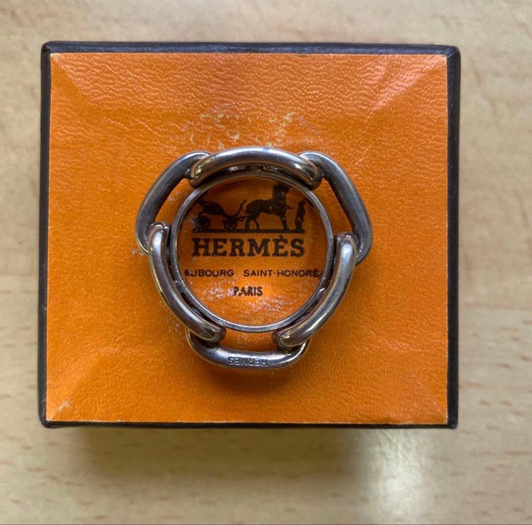 HERMES エルメス　シェーヌダンクル スカーフリング シルバー