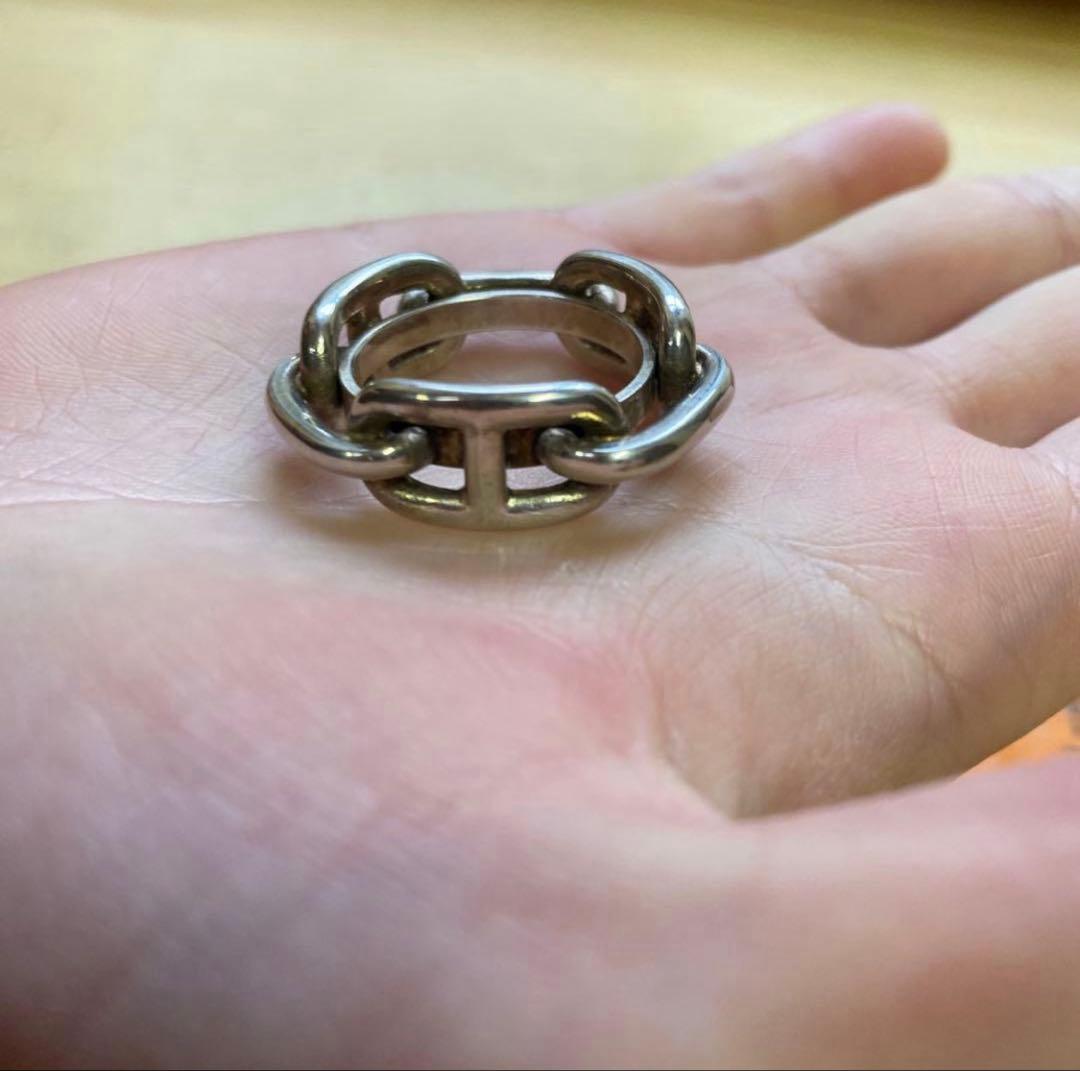 HERMES エルメス　シェーヌダンクル スカーフリング シルバー