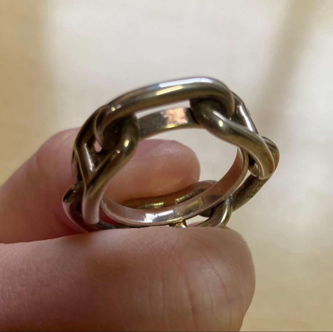 HERMES エルメス　シェーヌダンクル スカーフリング シルバー