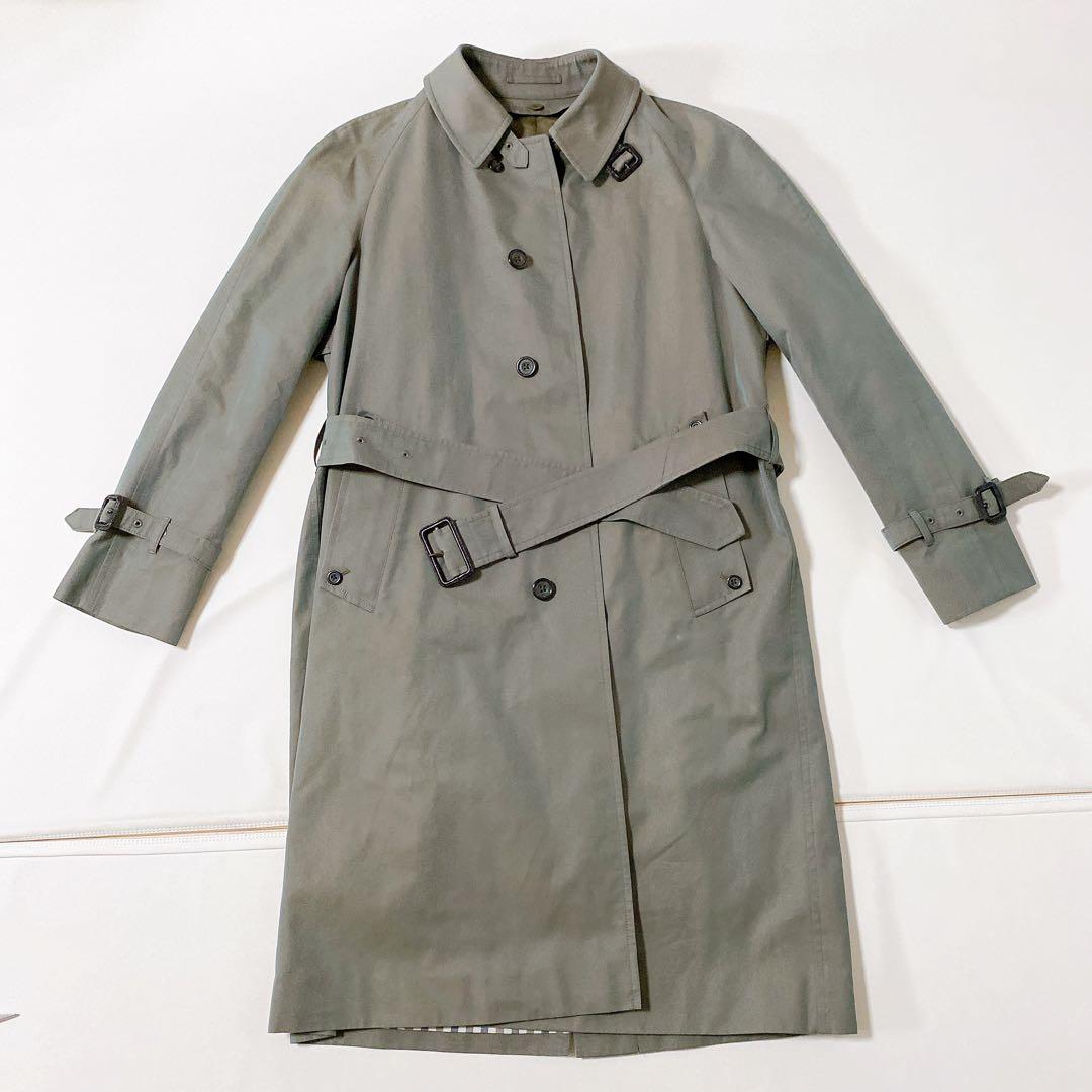 f*a様 極美品　アクアスキュータム　ステンカラーコート　ベージュ　チェック ラ