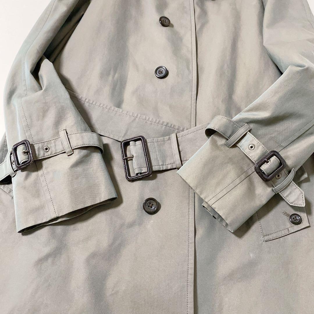 f*a様 極美品　アクアスキュータム　ステンカラーコート　ベージュ　チェック ラ