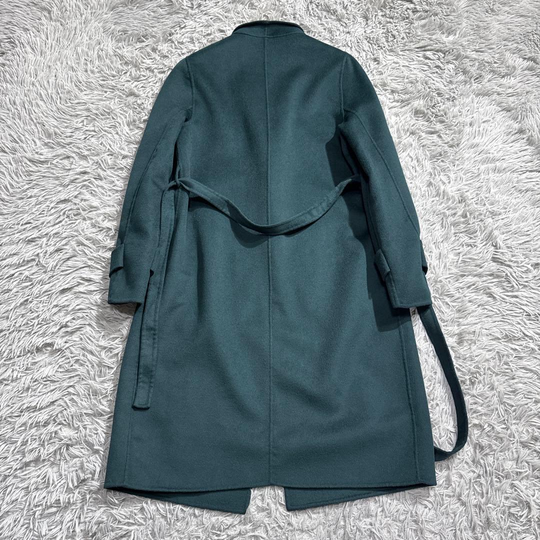 極美品✨21AW シビラ ダブルフェイスベルテッドコート ウール グリーン M