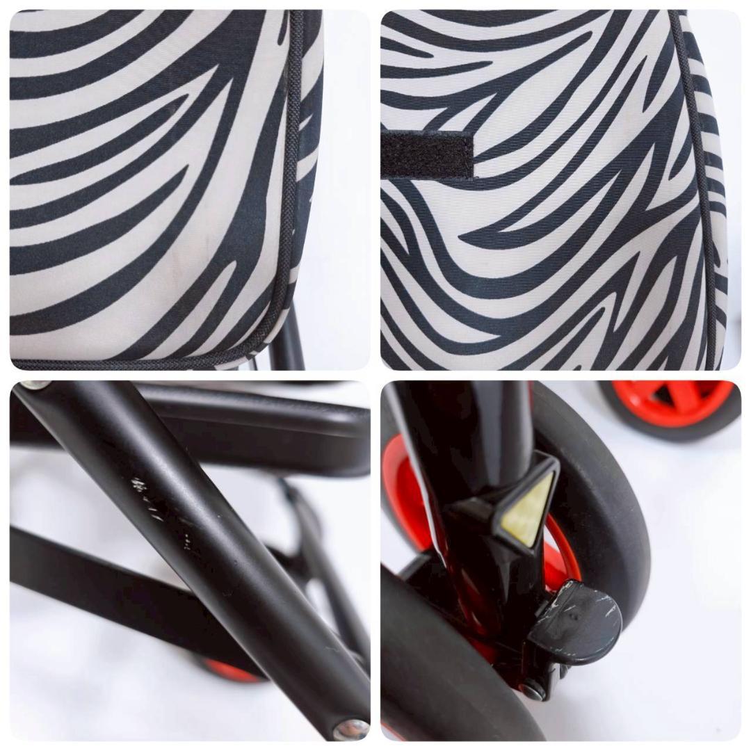 【未使用級】Withone ウィズワン サンカント ゼブラ 座面付 シルバーカー