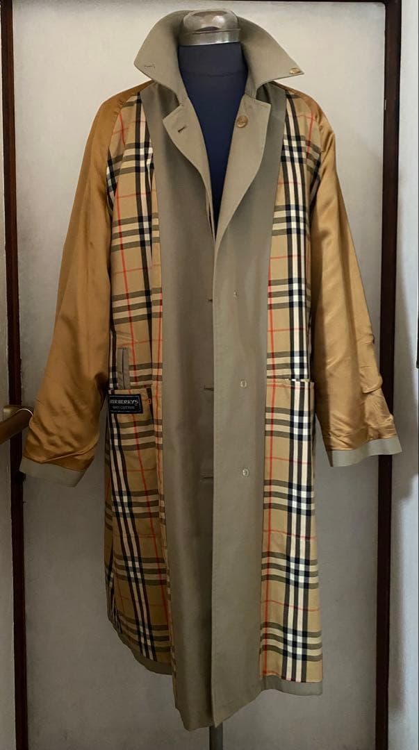 レア1枚袖！イギリス製バーバリーズ　プローサムステンカラーコート