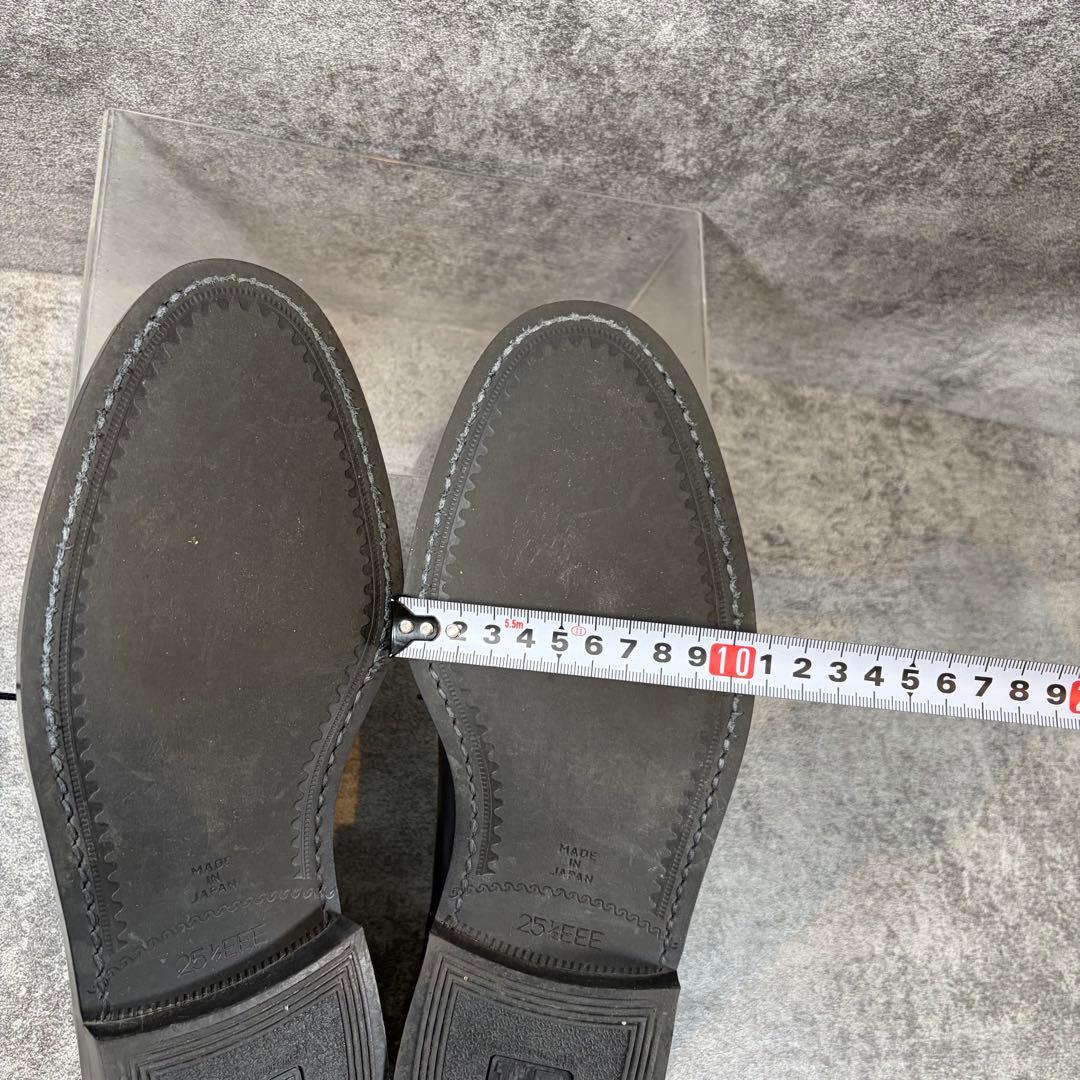 HARUTA ハルタ　ポストマンシューズ　レザー　プレーントゥ　黒　25.5cm