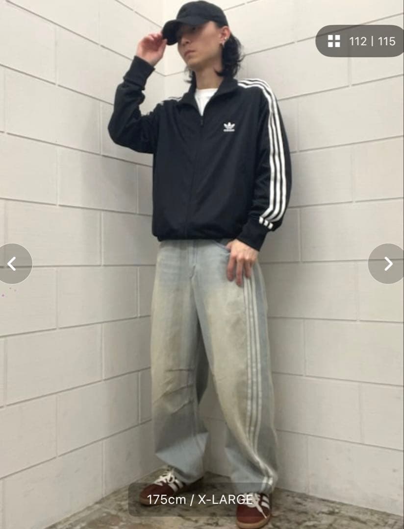 adidas 今季 トラックジャケット ブラウン ジップアップジャージ 3XL